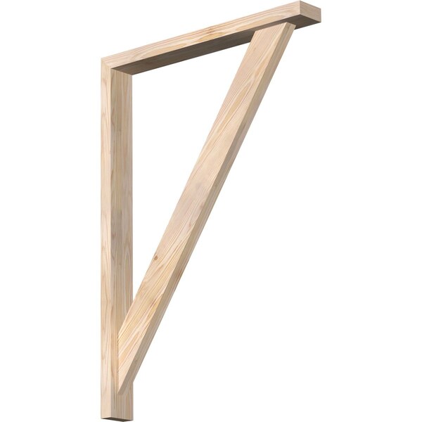 Ekena Millwork Traditional Craftsman Smooth Bracket w/ Offset Brace, Douglas Fir, 3 1/2"W x 28"D x 40"H BKT0402X28X40TRA04SDF - main
